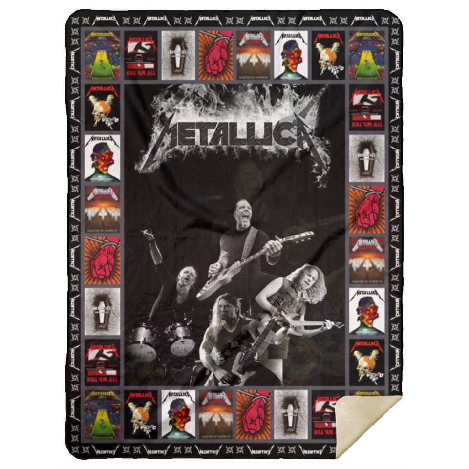 Metallica Blanket, Metallica Band Fleece, Sherpa Blanket For Fans MSHL Premium Mink Sherpa Blanket 60x80
