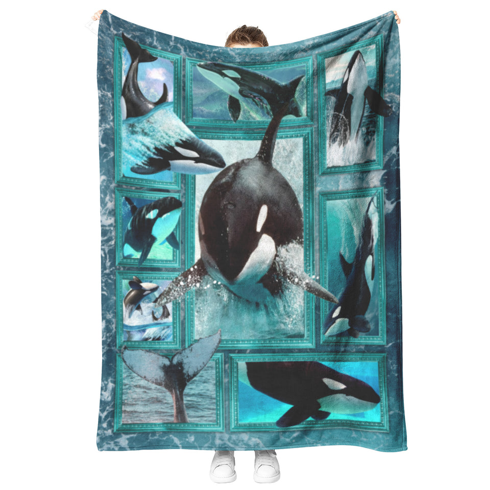 CUTE ORCA Blanket 60x80