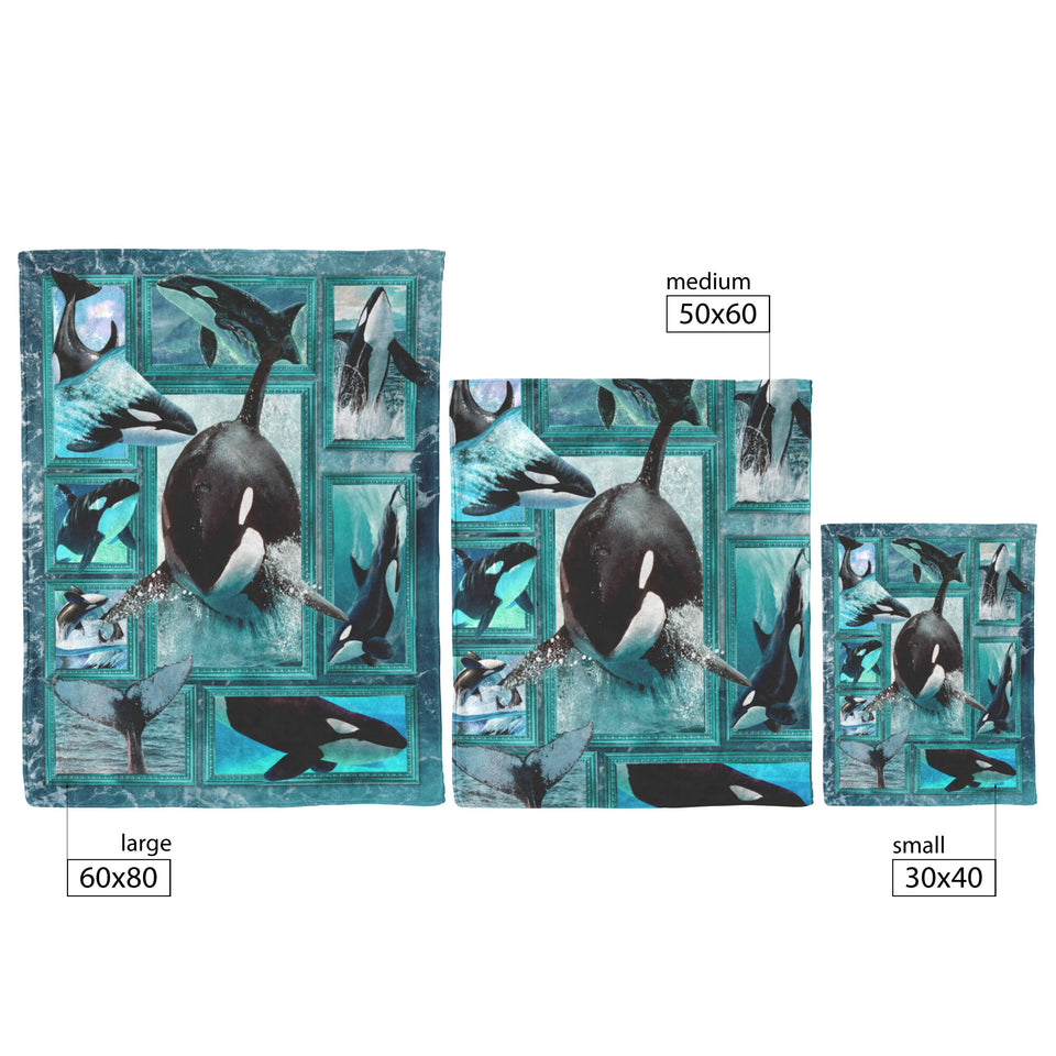 CUTE ORCA Blanket 60x80