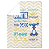 Christian Gifts Deer Blanket, Religious Bedding Baby Fleece, Sherpa Blanket