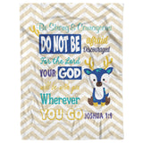 Christian Gifts Deer Blanket, Religious Bedding Baby Fleece, Sherpa Blanket
