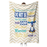 Christian Gifts Deer Blanket, Religious Bedding Baby Fleece, Sherpa Blanket