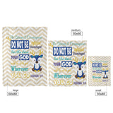Christian Gifts Deer Blanket, Religious Bedding Baby Fleece, Sherpa Blanket