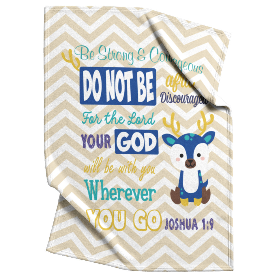 Christian Gifts Deer Blanket, Religious Bedding Baby Fleece, Sherpa Blanket