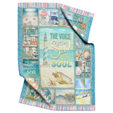 Coastal Blanket Beach The Voice of The Sea Speaks to The Soul Blanket 50x60