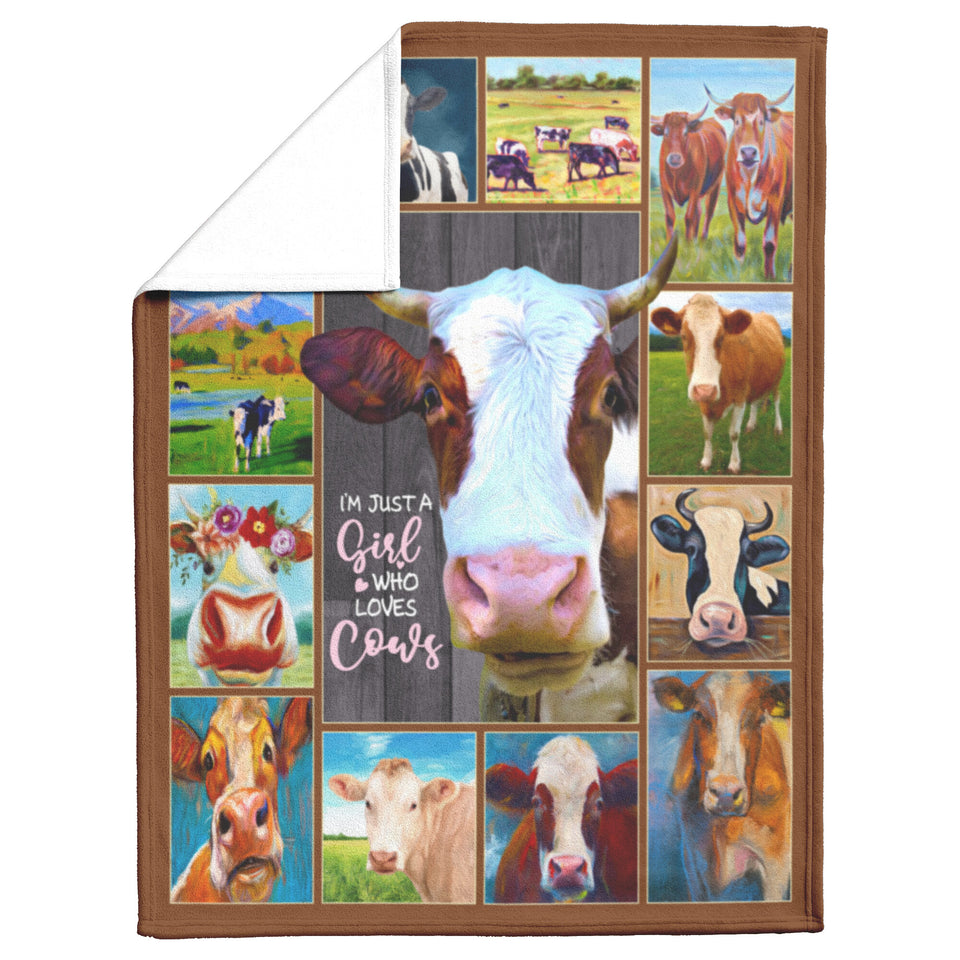 Cow Print Blanket, Cute Farm Animal Cow Blanket 30x40