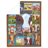 Cow Print Blanket, Cute Farm Animal Cow Blanket 30x40
