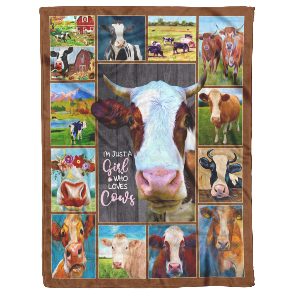 Cow Print Blanket, Cute Farm Animal Cow Blanket 30x40
