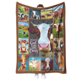 Cow Print Blanket, Cute Farm Animal Cow Blanket 30x40