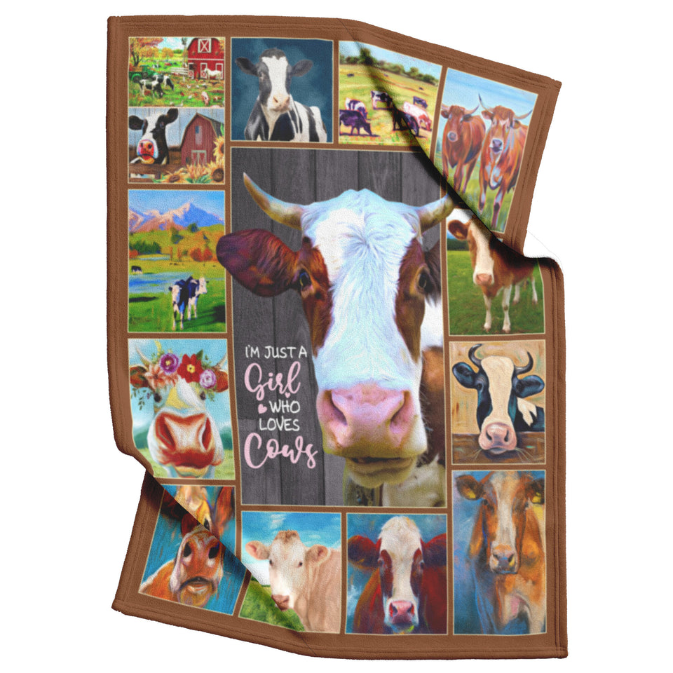 Cow Print Blanket, Cute Farm Animal Cow Blanket 30x40