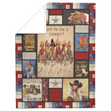 Cowgirl Blanket, Born to Be a Cowgirl Fleece copy