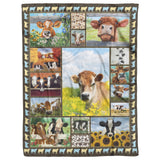 Cute Cow Blanket, Cows Fleece, Sherpa Blanket copy
