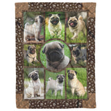 Cute Pug Dogs Blanket, Pug Dog Lovers Quilt copy