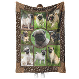 Cute Pug Dogs Blanket, Pug Dog Lovers Quilt copy