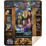 Star Trek Blanket, Star Trek - The Next Generation Fleece, Sherpa Blanket MSHM Premium Mink Sherpa Blanket 50x60