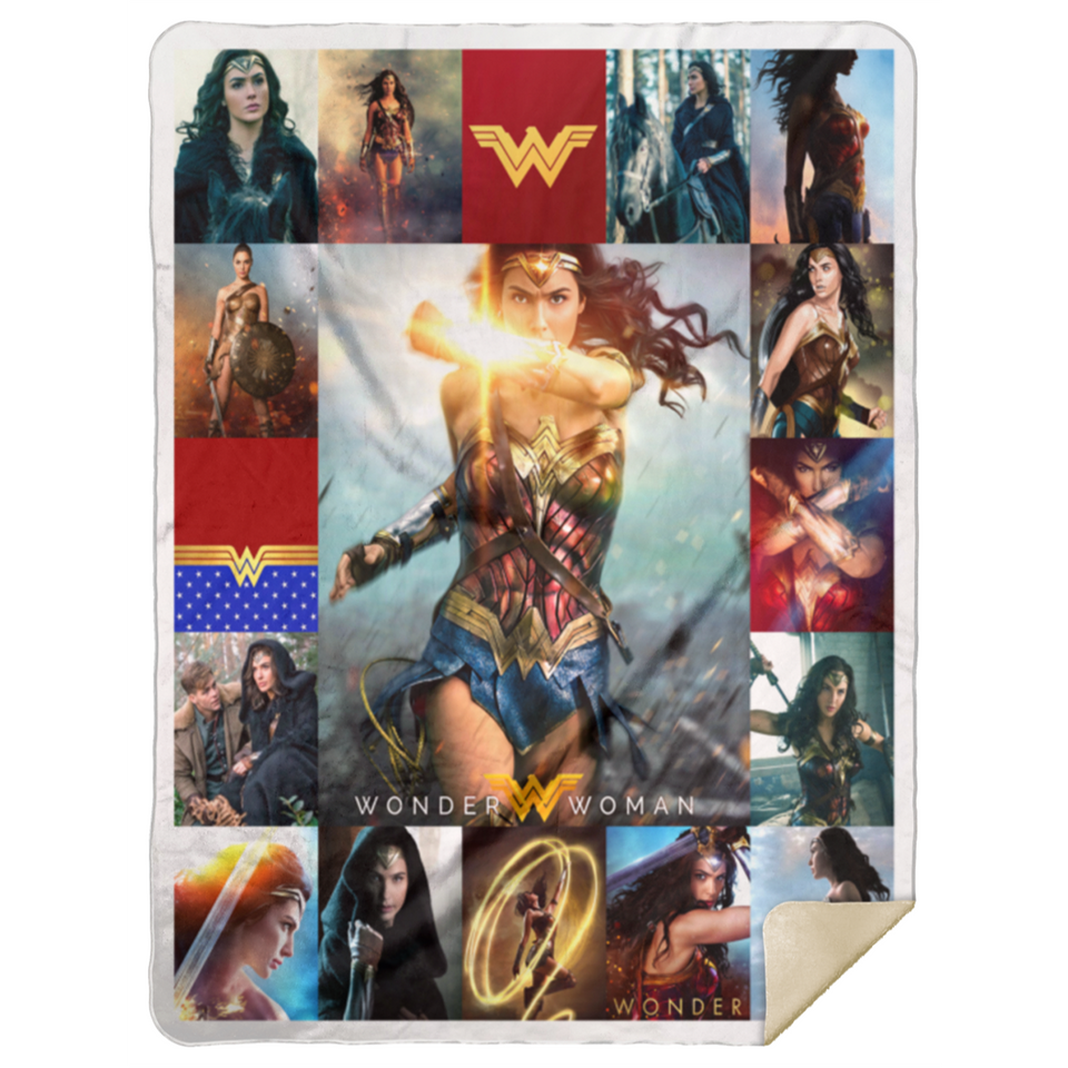 Wonder Woman Blanket, Wonder Woman Movie Fleece, Sherpa Blanket MSHL Premium Mink Sherpa Blanket 60x80