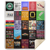 Friends Blanket, Friends Tv Show Signature Actors Thank You for The Memories Best Gift Christmas Blanket - Fleece Sherpa Blanket - Version 6 - MSHM Premium Mink Sherpa Blanket 50x60