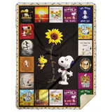 SNOOPY QUOTES 3D Blanket Fleece Sherpa Throw SuperSoft Blanket Quilt MSHL Premium Mink Sherpa Blanket 60x80
