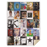 David Bowie Blanket, David Bowie For Fan Quilt, Fleece, Sherpa, Throw Blanket MSHL Premium Mink Sherpa Blanket 60x80