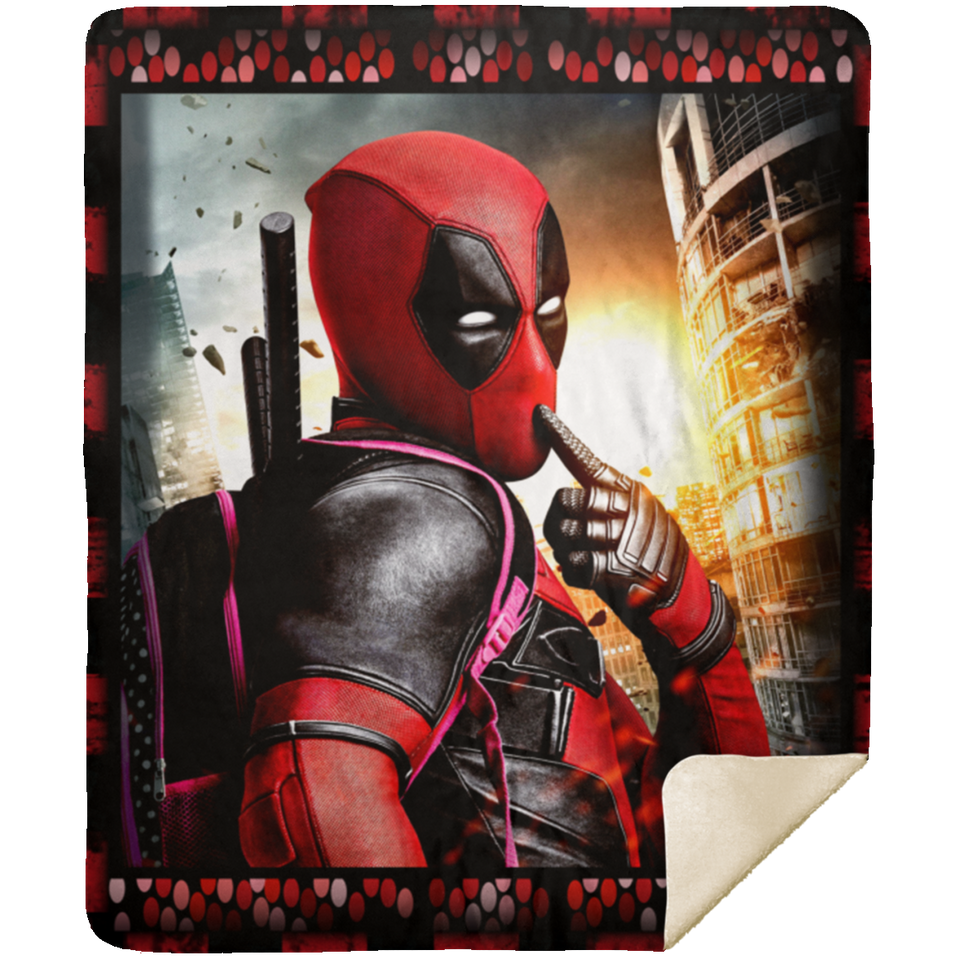 Deadpool Blanket, Deadpool 3D Quilt, Fleece, Sherpa Blanket for Bedroom Sofa MSHM Premium Mink Sherpa Blanket 50x60