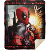 Deadpool Blanket, Deadpool 3D Quilt, Fleece, Sherpa Blanket for Bedroom Sofa MSHM Premium Mink Sherpa Blanket 50x60