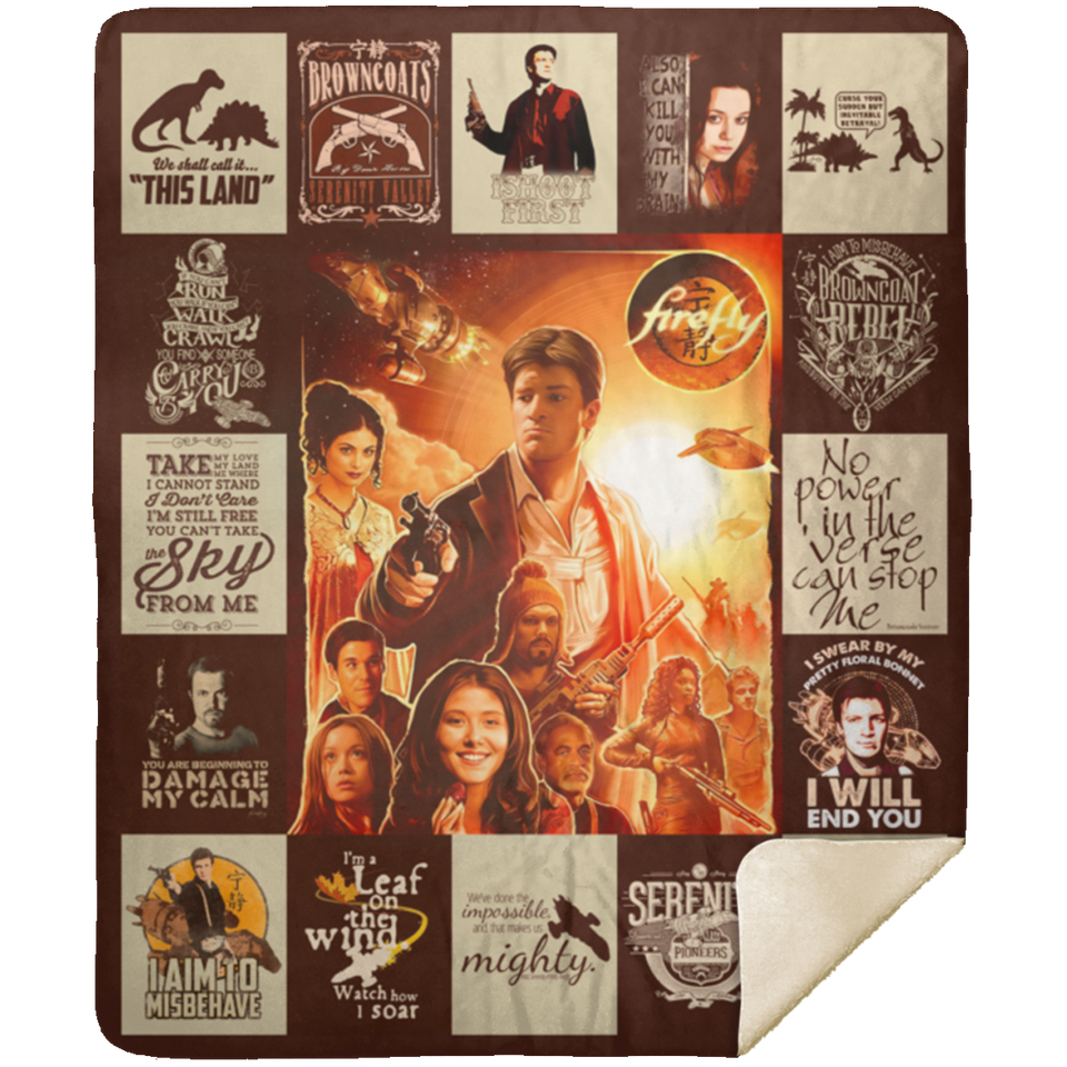 Firefly Blanket, Firefly TV series Fleece, Sherpa Blanket MSHM Premium Mink Sherpa Blanket 50x60