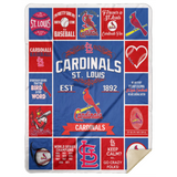St. Louis Cardinals quilt blanket, Fleece or Sherpa Blankets for Fan - MSHL Premium Mink Sherpa Blanket 60x80