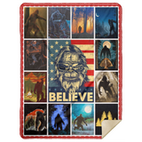 Bigfoot Blanket, Bigfoot Believe Fleece, Sherpa Blanket - MSHL Premium Mink Sherpa Blanket 60x80