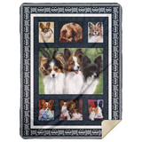 Papillon Blanket, Papillon Dog Fleece, Sherpa Blanket - MSHL Premium Mink Sherpa Blanket 60x80
