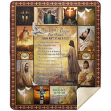 Jesus Christ Blanket, Christian Religious Faith Fleece, Sherpa Blanket - MSHM Premium Mink Sherpa Blanket 50x60