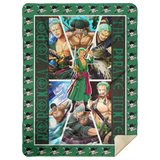One Piece Zoro Blanket, One Piece Fleece, Sherpa Blanket MSHL Premium Mink Sherpa Blanket 60x80