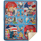 American Dad Blanket, American Dad TV Series Fleece, Sherpa Blanket - MSHM Premium Mink Sherpa Blanket 50x60