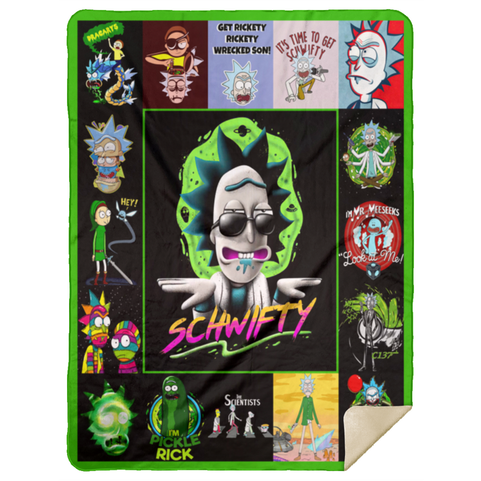 Rick And Morty Blanket, Rick and Morty TV Series Fleece, Sherpa Blanket MSHL Premium Mink Sherpa Blanket 60x80