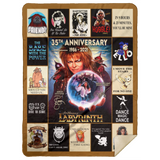 Labyrinth 35th Anniversary Blanket Labyrinth For Fans Quilt Fleece Sherpa Throw - MSHL Premium Mink Sherpa Blanket 60x80