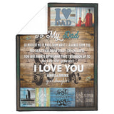 Dad Gifts Fathers Day Birthday Gifts From Daughter Throw Blanket