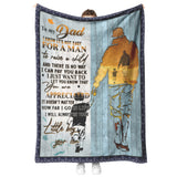 Dad Gifts Fathers Day Birthday Gifts From Son Throw Blanket