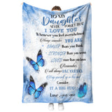 Daughter Gift Blanket - to My Daughter Gifts from Mom, Butterfly Blanket