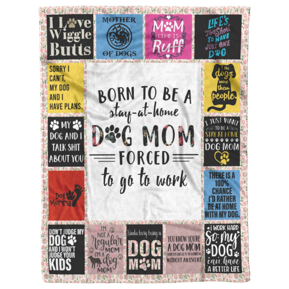 Dog Mom Theme My Dog And I Talk Shit About You Quilt Blanket copy