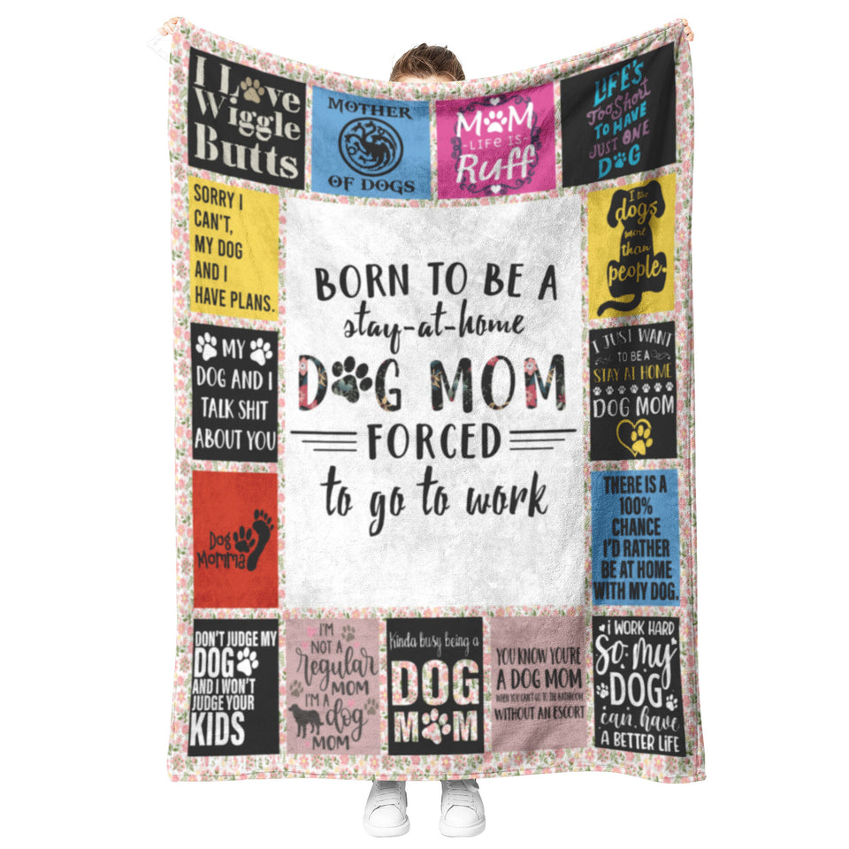 Dog Mom Theme My Dog And I Talk Shit About You Quilt Blanket copy