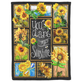 Dragonfly Blanket, Dragonfly with sunflower Quilt 50x60