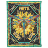 Dragonfly Faith Hope Love Blanket copy