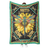 Dragonfly Faith Hope Love Blanket copy