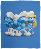 Smurf Blanket, The Smurfs 3D Fleece, Sherpa Blanket VPM Cozy Plush Fleece Blanket - 50x60