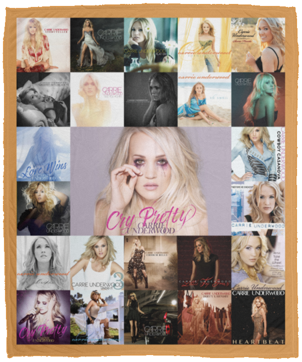Carrie Underwood Blanket, Carrie Underwood Fleece, Sherpa Blanket For Fans - VPM Cozy Plush Fleece Blanket - 50x60