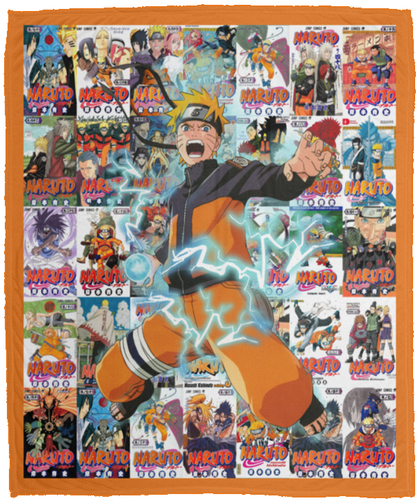 Naruto Manga Blanket Naruto Anime Quilt Fleece Sherpa Throw Blanket VPM Cozy Plush Fleece Blanket - 50x60
