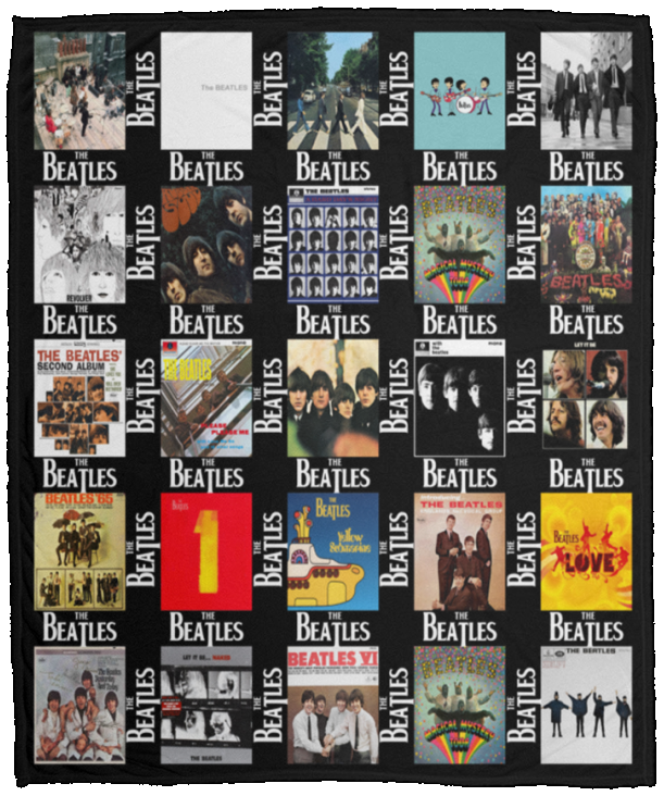 The Beatles Albums 06 3D Quilt Blanket Fleece Sherpa Throw Blanket Quilt - VPM Cozy Plush Fleece Blanket - 50x60