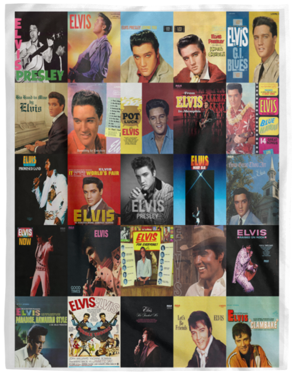 Elvis Presley Blanket, Elvis Fleece, Sherpa Blanket V4 VPL Cozy Plush Fleece Blanket - 60x80