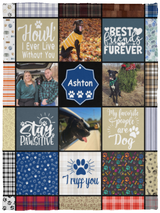 Ashton - VPS Cozy Plush Fleece Blanket - 30x40