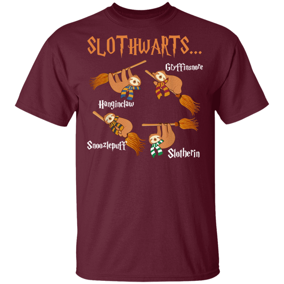 Harry Slothwarts T-Shirt, Harry Slothwarts Shirt Funny Birthday Gift Tshirt - G500 5.3 oz. T-Shirt