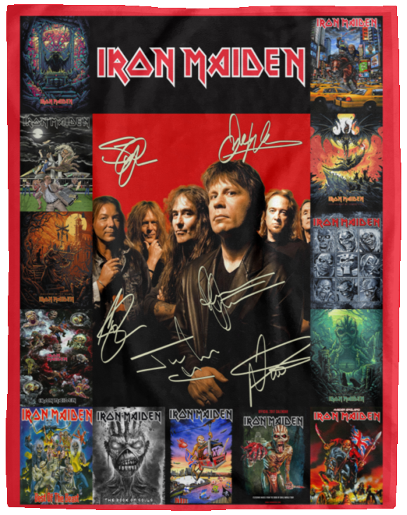 Iron Maiden Blanket, Heavy Metal Band Fleece Blanket, Classic Rock Gift For Fans - VPL Cozy Plush Fleece Blanket - 60x80